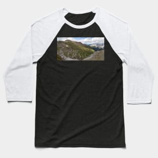 Curves of Stelvio Pass Baseball T-Shirt